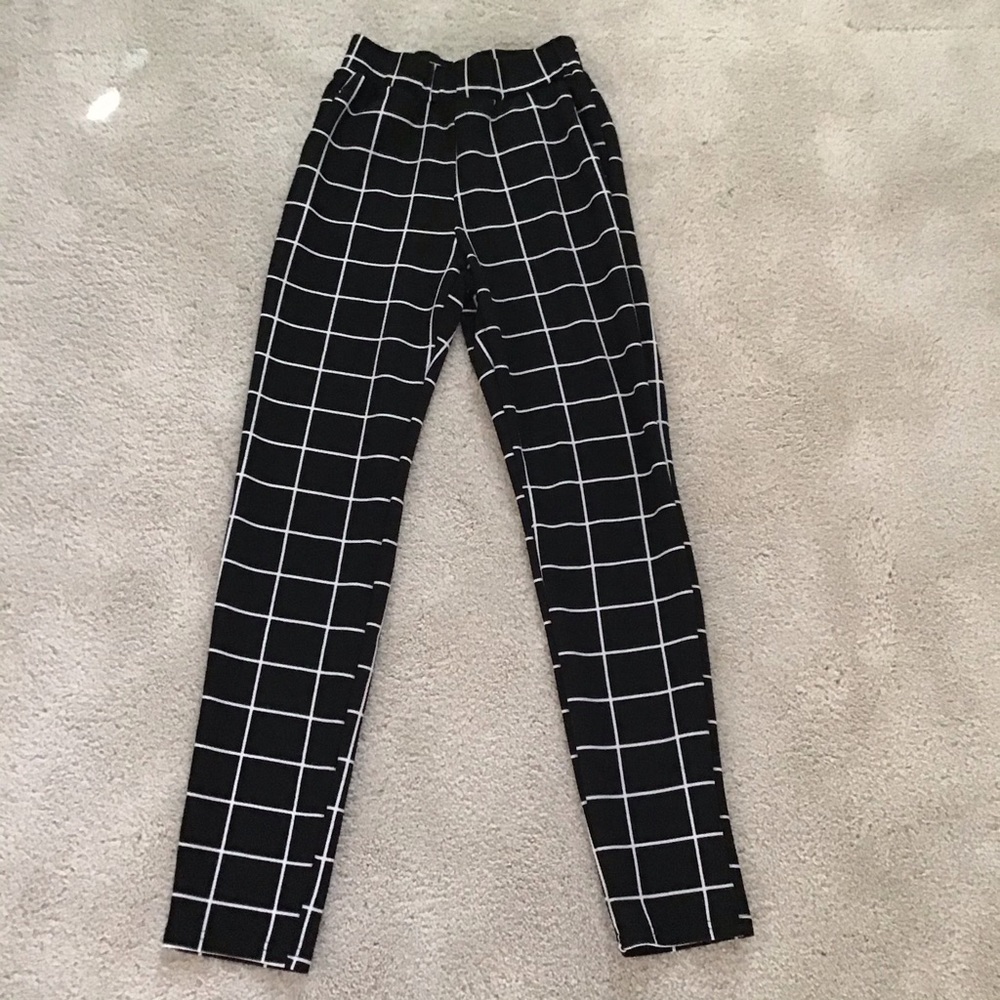 SHEIN Grid Pants